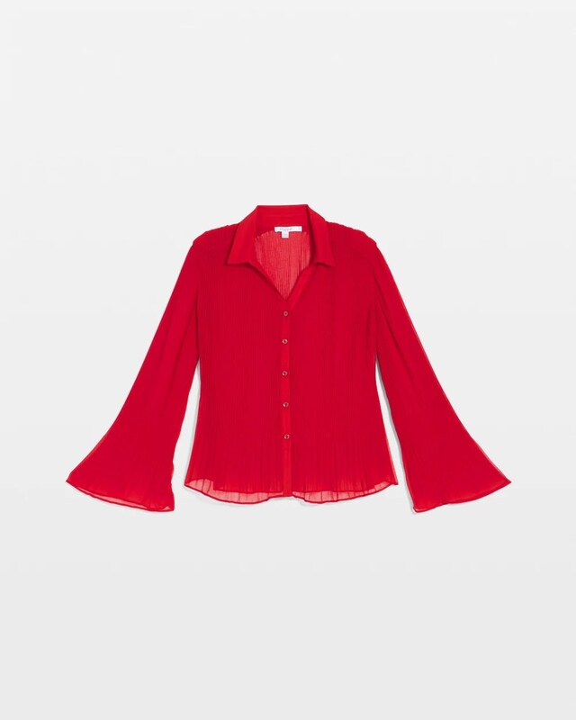 Pleated Georgette Blouse - image 5